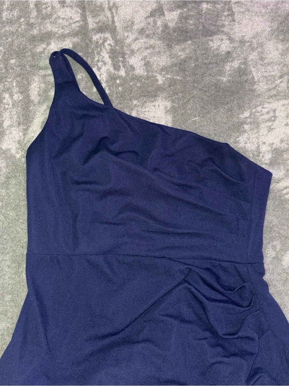 “Marine” David’s bridal one shoulder dress size 12